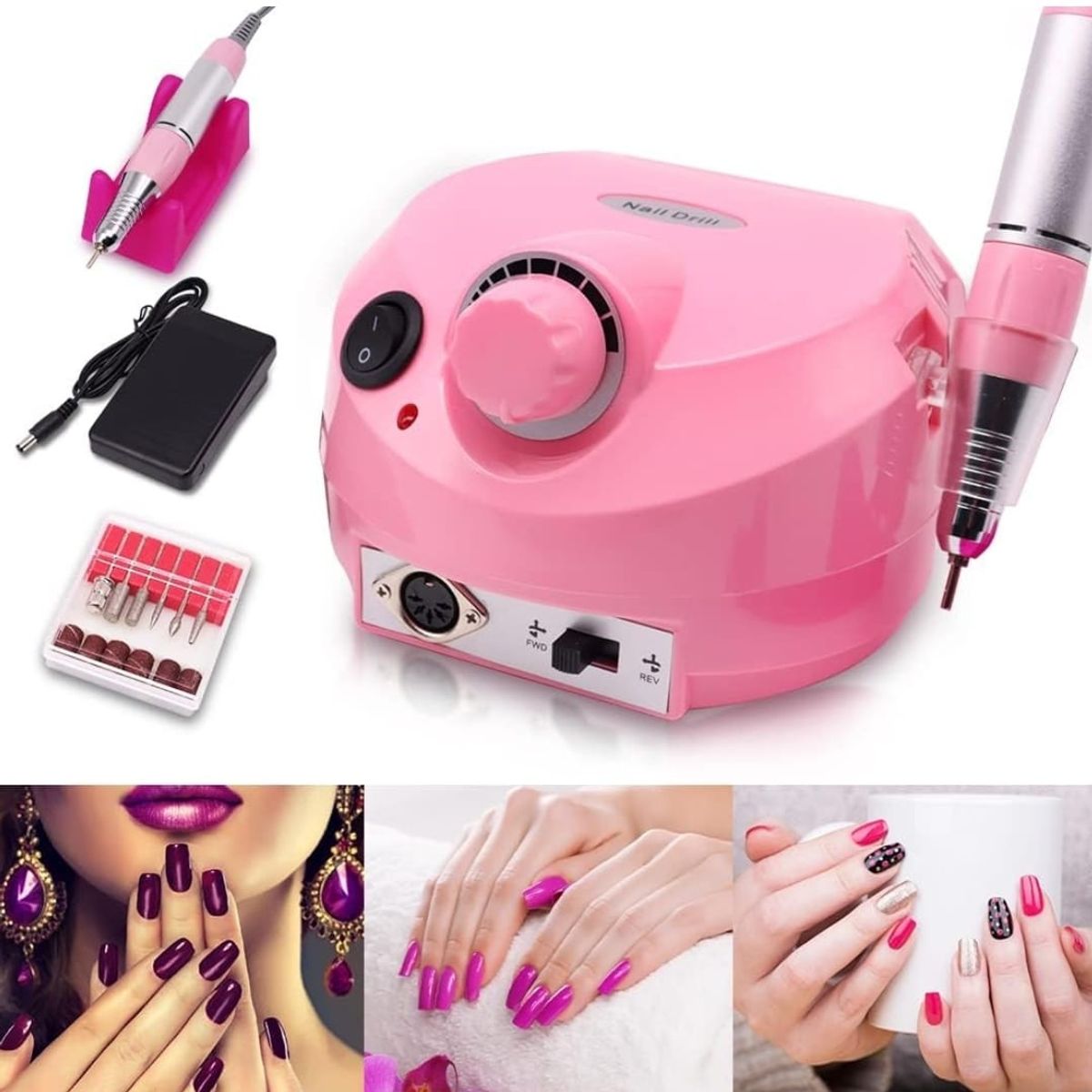 GENERICO - Maquina Torno Uñas Manicure Y Pedicure Pulidor