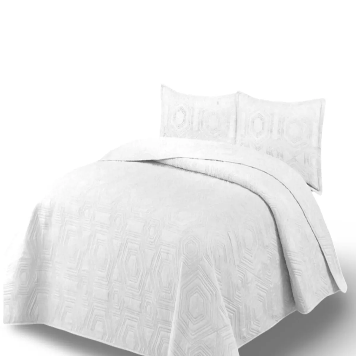 GENERICO - Quilt de Verano 2 plazas. Color Blanco