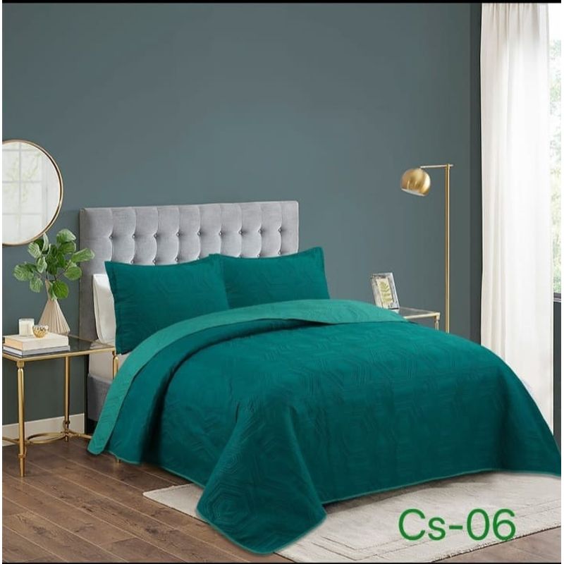 GENERICO - Quilt de Verano 2 plazas. Color Verde Cs06
