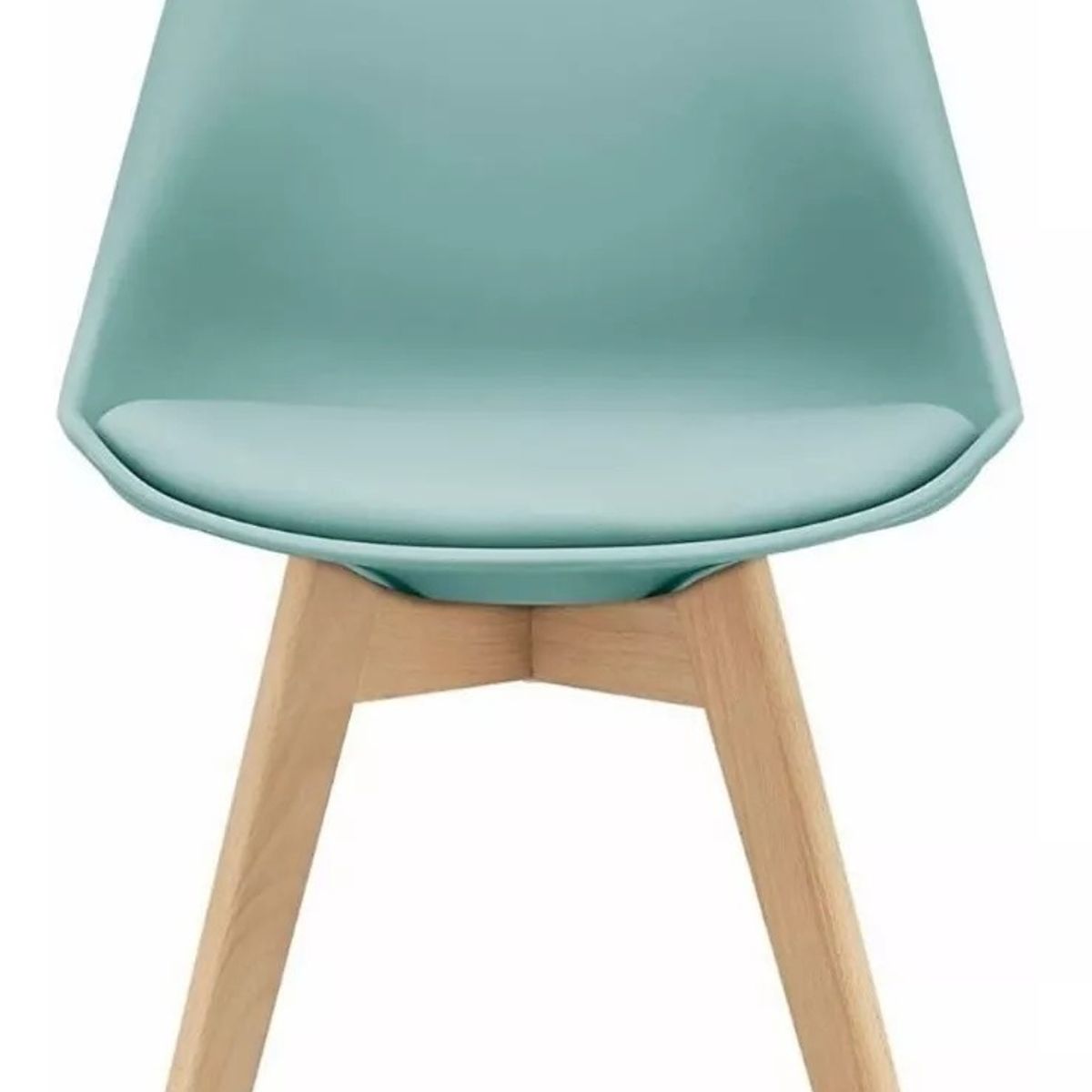 CORI CORI - Juego de Comedor Eames Vidrio 100 cm + 4 Sillas Tulip menta