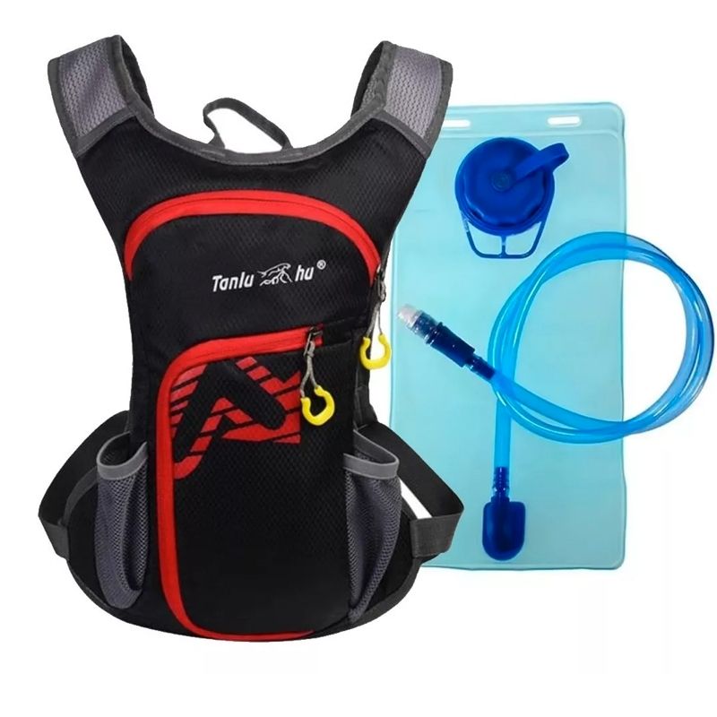 GENERICO - Mochila Camell  Trekking  Bolsa Hidratación Negro