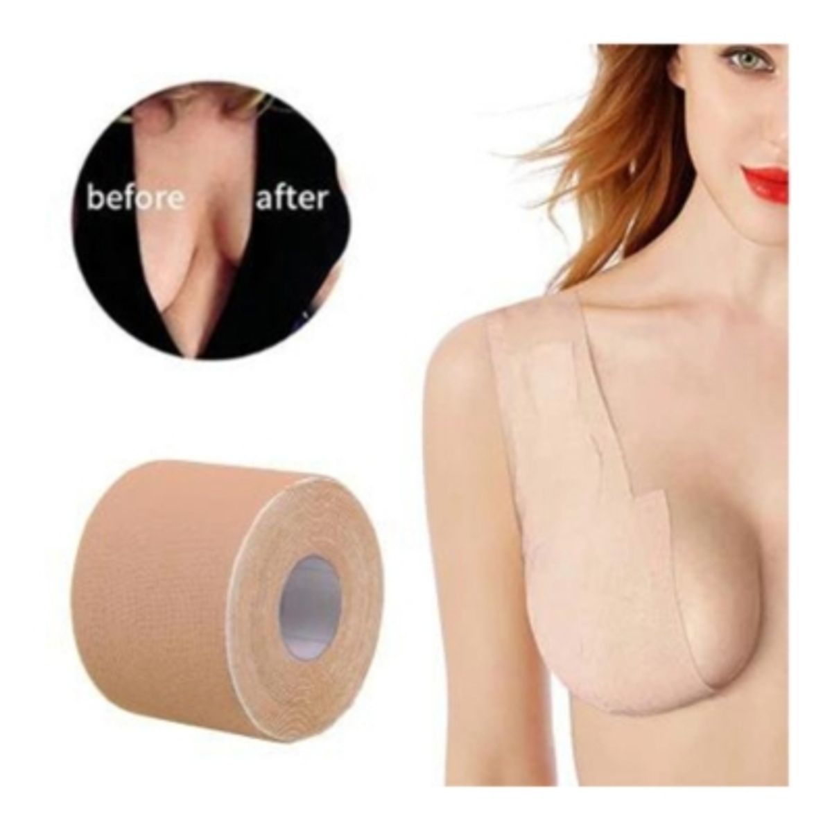 GENERICO - BODY TAPE CINTA MOLDEADORA SOSTEN Y LEVANTA SENOS BOOB TAPE