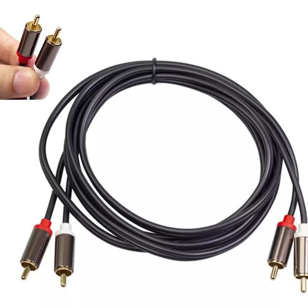 KUANGYE - Cable Rca A Rca Estéreo De 1 Metro Calidad Y Resistencia