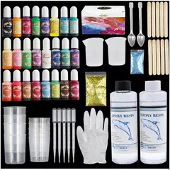 GENERICO - Resina Epóxica Cristal Kit Iniciación 57pcs 1.1 408ml.