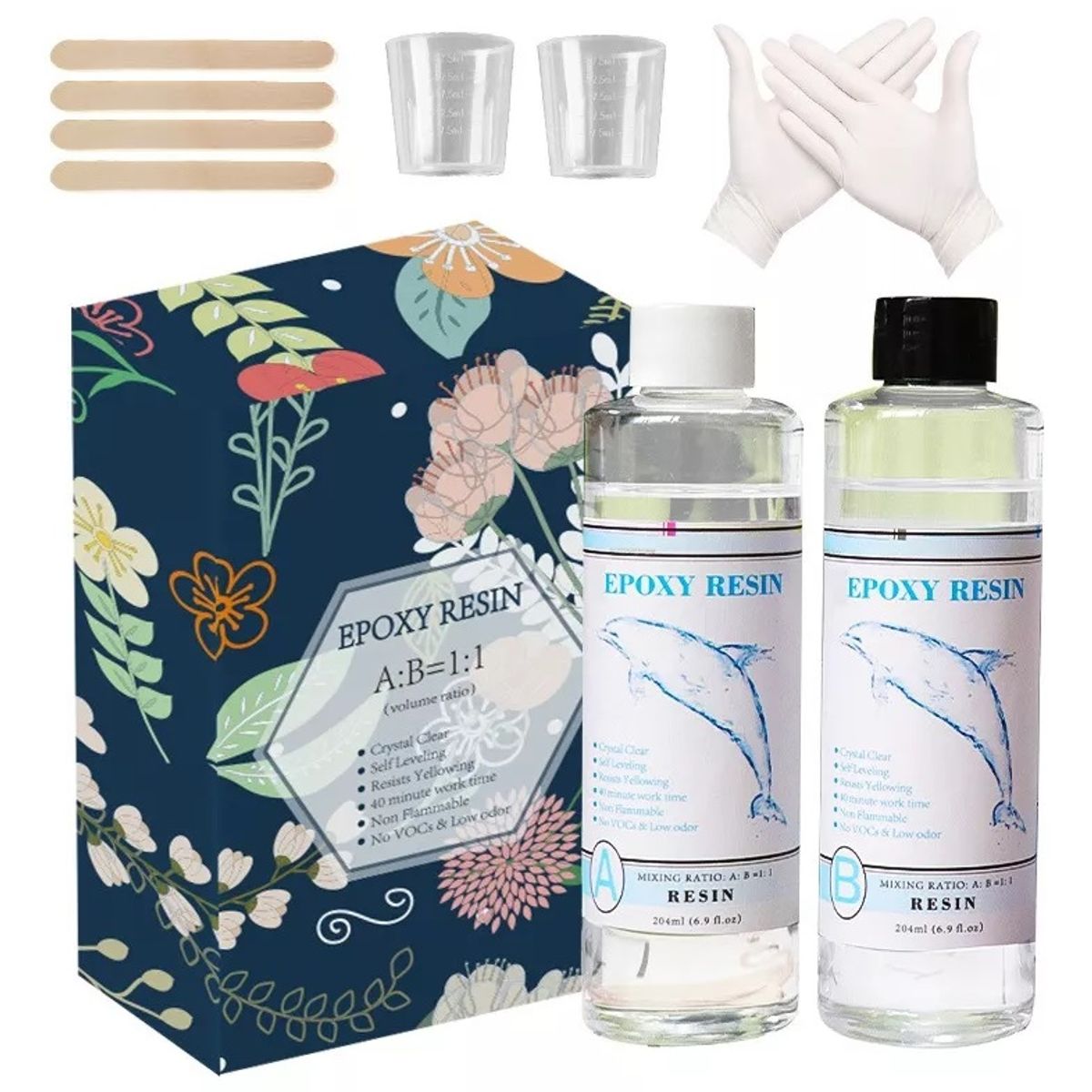 GENERICO - Resina Epóxica Kit Iniciación Mica 55pcs 1.1 408ml.