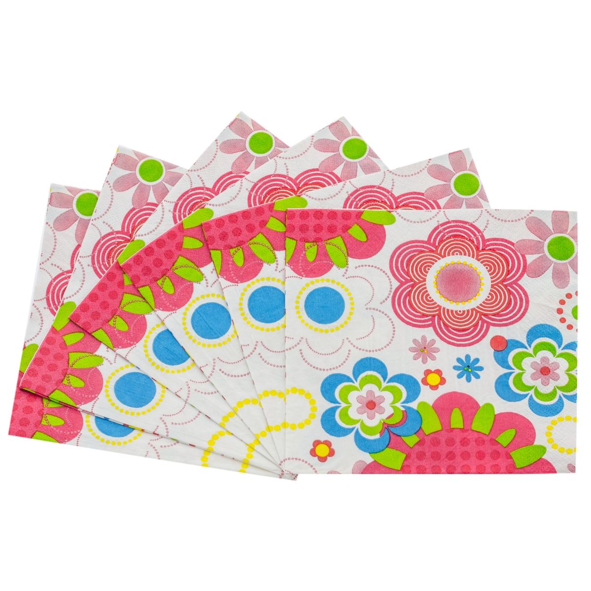 SOHOGAR - Pack 4 paquetes de Servilleta diseño Flores primavera