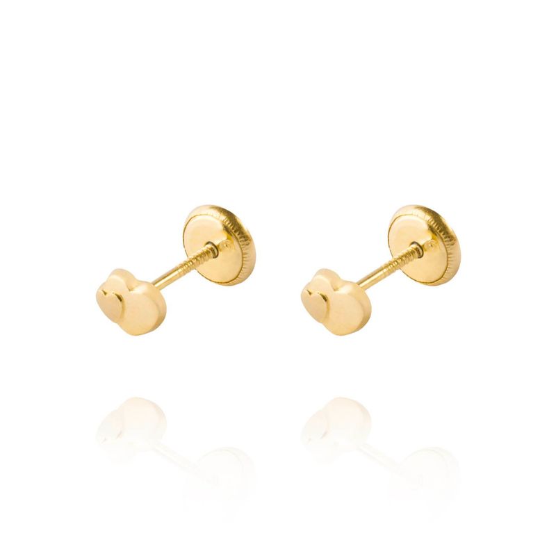 JB JOYAS BARON - Aros de Oro 18kt Doble de Corazon