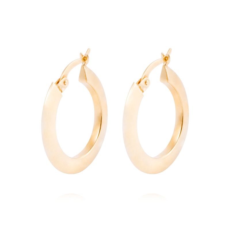 JB JOYAS BARON - Aros Oro Amarillo 18kt Argollas Planas AUA