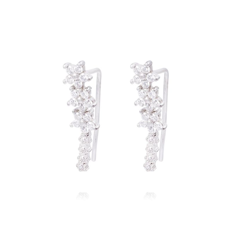 JB JOYAS BARON - Aros de Plata Esterlina 925 Estrella con Circonita