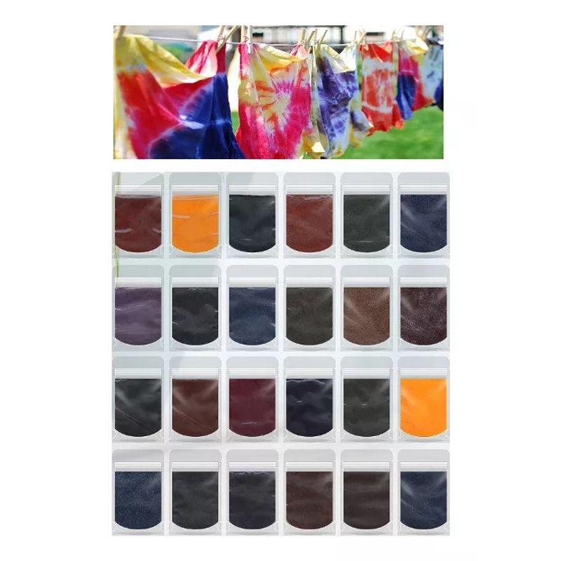 GENERICO - Anilinas Tie Dye 24 Colores 10gr Cu. Teñido Colores Vivos
