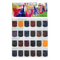GENERICO - Anilinas Tie Dye 24 Colores 10gr Cu. Teñido Colores Vivos