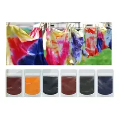 GENERICO - Anilinas Tie Dye 6 Colores 10gr Cu. Teñido Colores Vivos