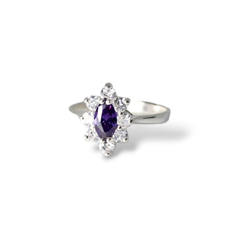 GENERICO - Anillo de Plata Lady Circón Amatista