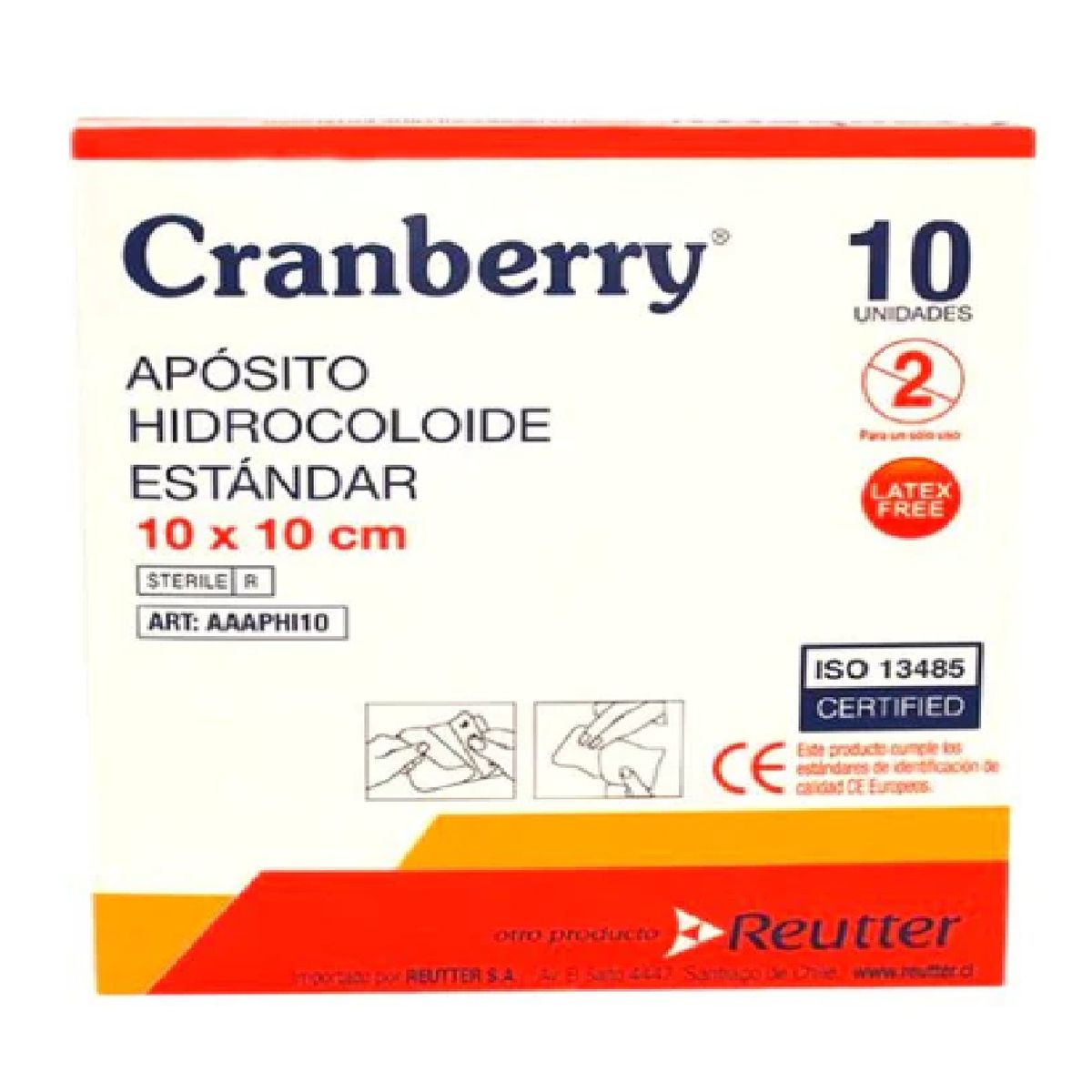 REUTTER - Apósito Hidrocoloide Estándar 10x10cm Caja 10 Unidades