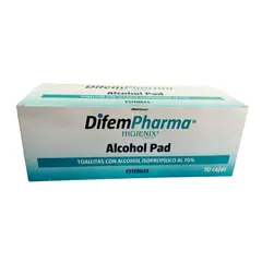 DIFEM - Alcohol Pads Display 10 Cajas 100 unidades C/U