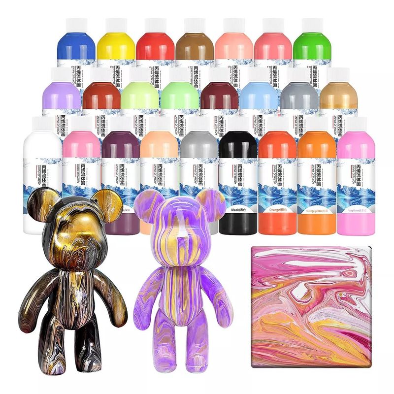 GENERICO - Set 25 Pinturas Acrilicas 60ml Pastel Decoración Cuadros