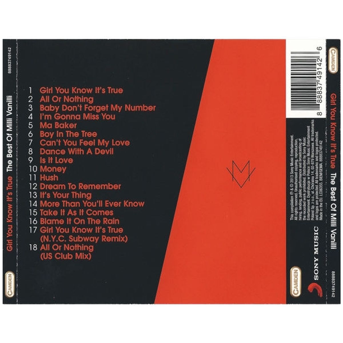 HITWAY MUSIC - MILLI VANILLI - GIRL YOU KNOW ITS TRUE - CD