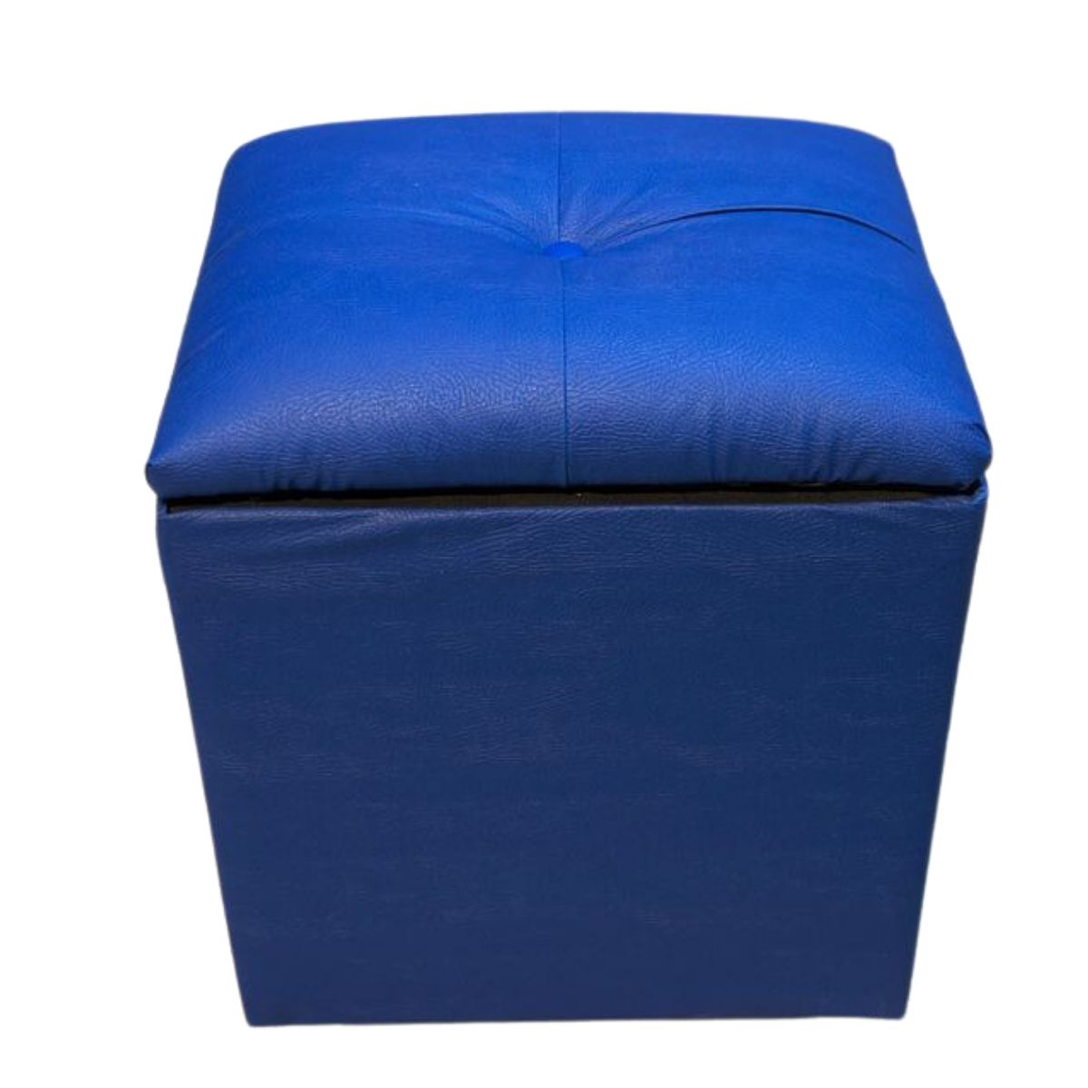 GENERICO - Pouf Baul Azul Eco Cuero 40x33x50 Rimar