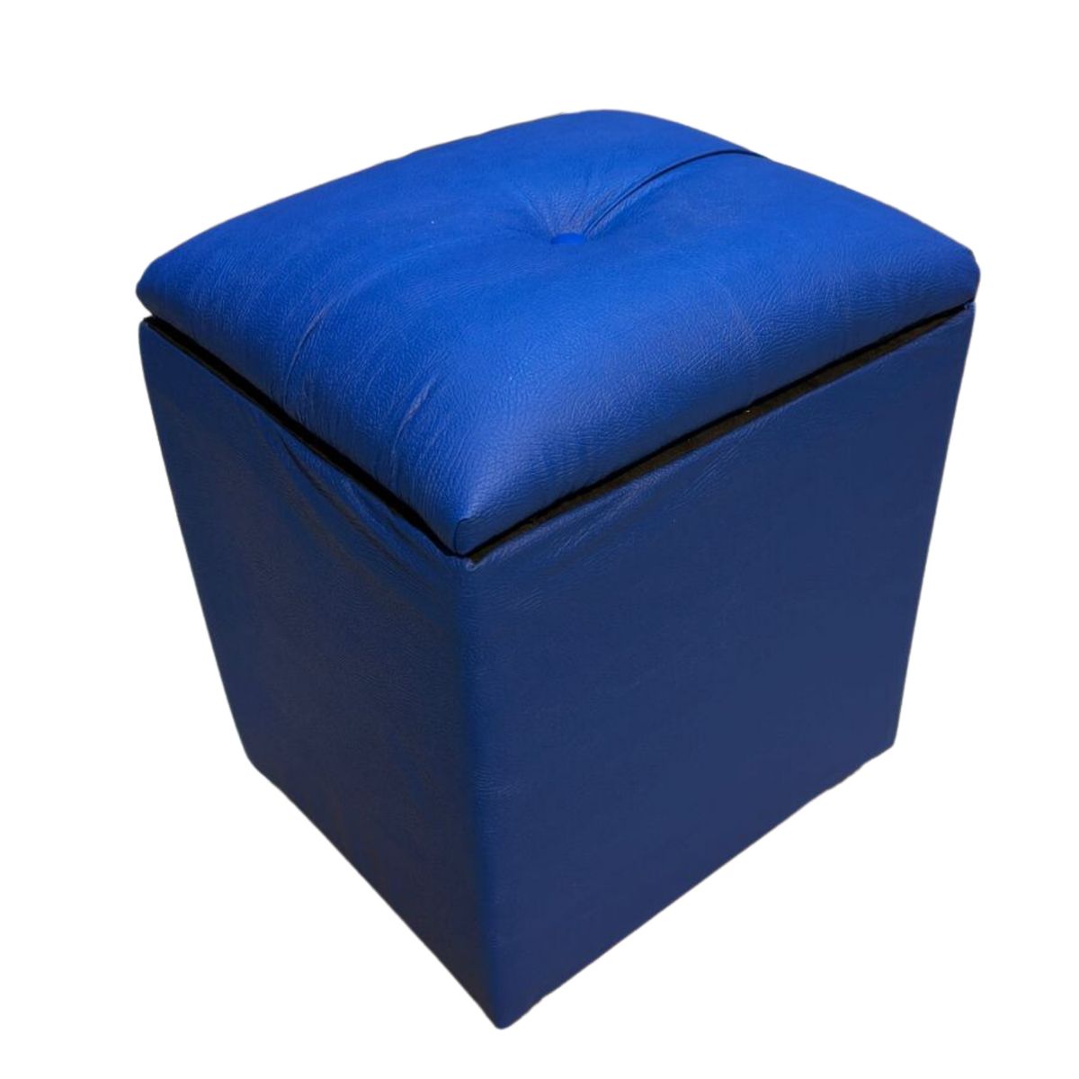 GENERICO - Pouf Baul Azul Eco Cuero 40x33x50 Rimar