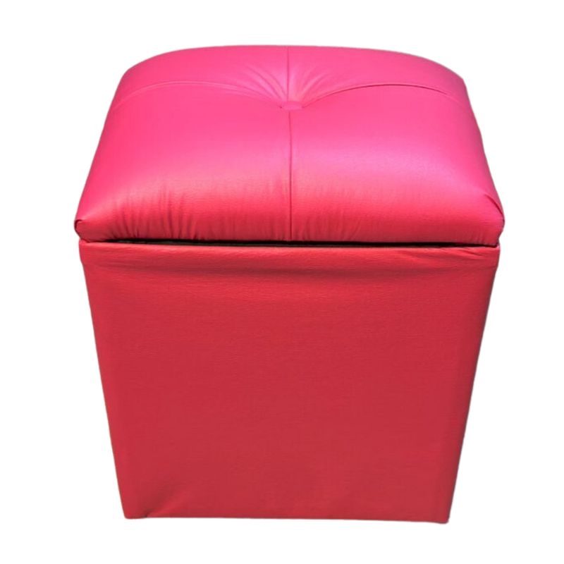 GENERICO - Pouf Baul Fucsia Eco Cuero 40x33x50 Rimar