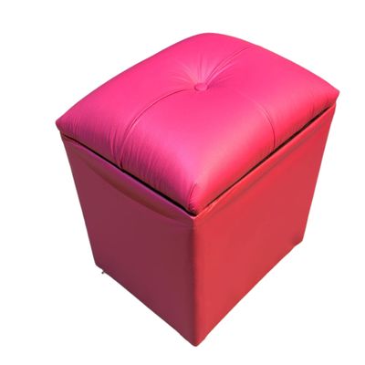 Imagen 2 del producto Pouf Baul Fucsia Eco Cuero 40x33x45 Rimar