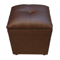 Pouf Baul chocolate Eco Cuero 40x33x45 Rimar