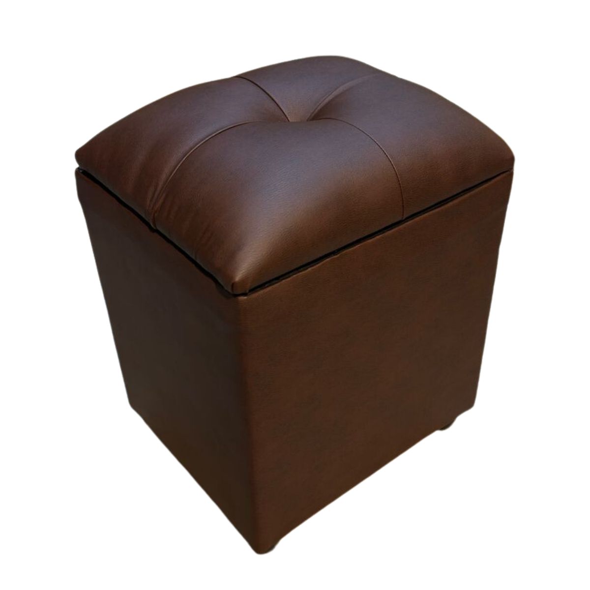 GENERICO - Pouf Baul chocolate Eco Cuero 40x33x45 Rimar