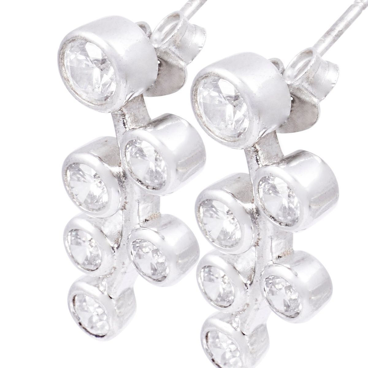 JB JOYAS BARON - Aros de Plata Esterlina 925 Seis Círculos