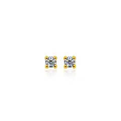 JB JOYAS BARON - Aros de Oro 9kt Circonitas Punto 2,5mm