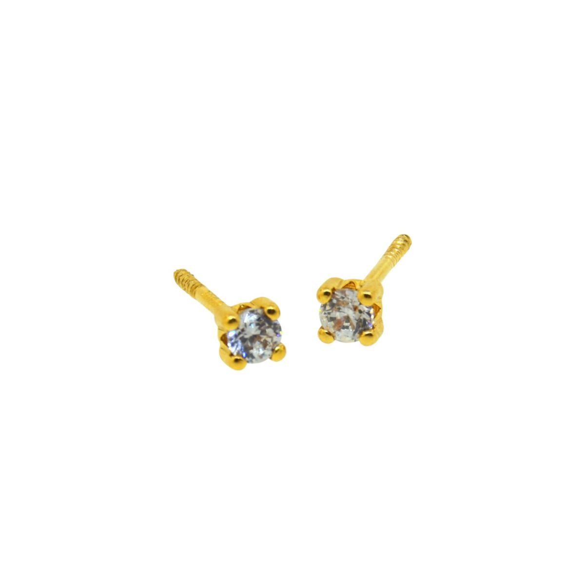 JB JOYAS BARON - Aros de Oro 9kt Circonitas Punto 2,5mm