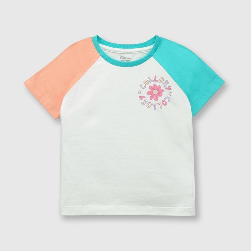 COLLOKY - Polera de bebé niña bloques salmon (3 a 36 meses) 36 meses
