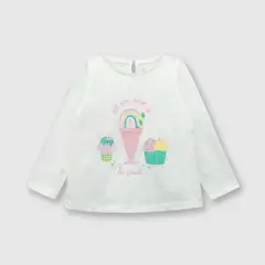 COLLOKY - Polera de bebé niña helado off white (3 a 36 meses) 3-6 meses