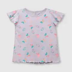 COLLOKY - Polera de bebé niña mariposas lila (3 a 36 meses) 12-18 meses