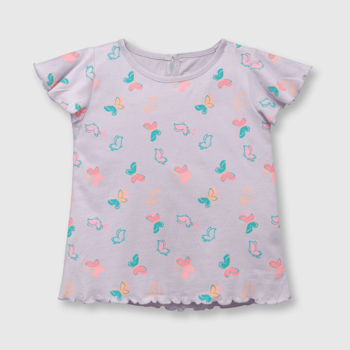 COLLOKY - Polera de bebé niña mariposas lila (3 a 36 meses) 12-18 meses