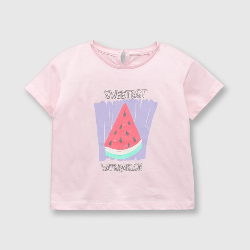 COLLOKY - Polera de bebé niña sandia fucsia (3 a 36 meses) 24 meses
