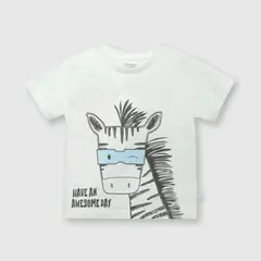 COLLOKY - Polera de bebé niño cebra off white (3 a 36 meses) 3-6 meses