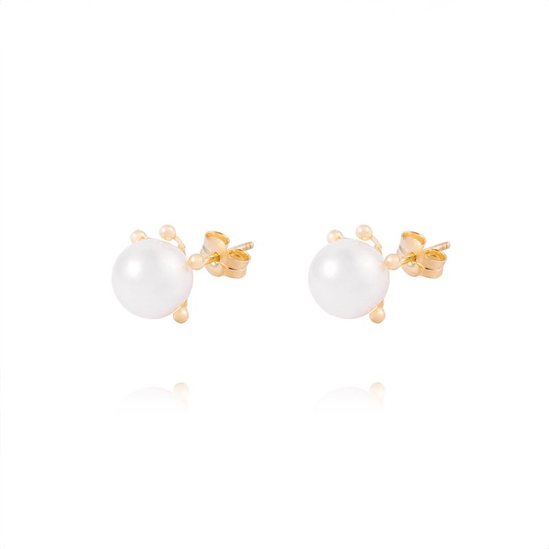 JB JOYAS BARON - Aros de Oro 18kt PC Perla de 7,0mm