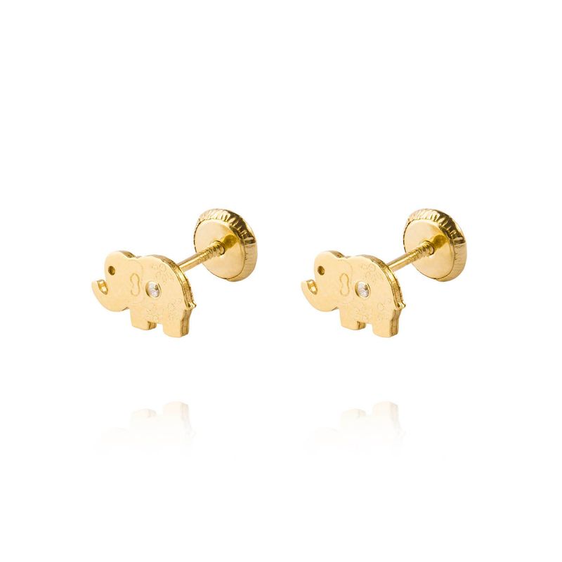 JB JOYAS BARON - Aros de Oro 18kt Elefante Figura