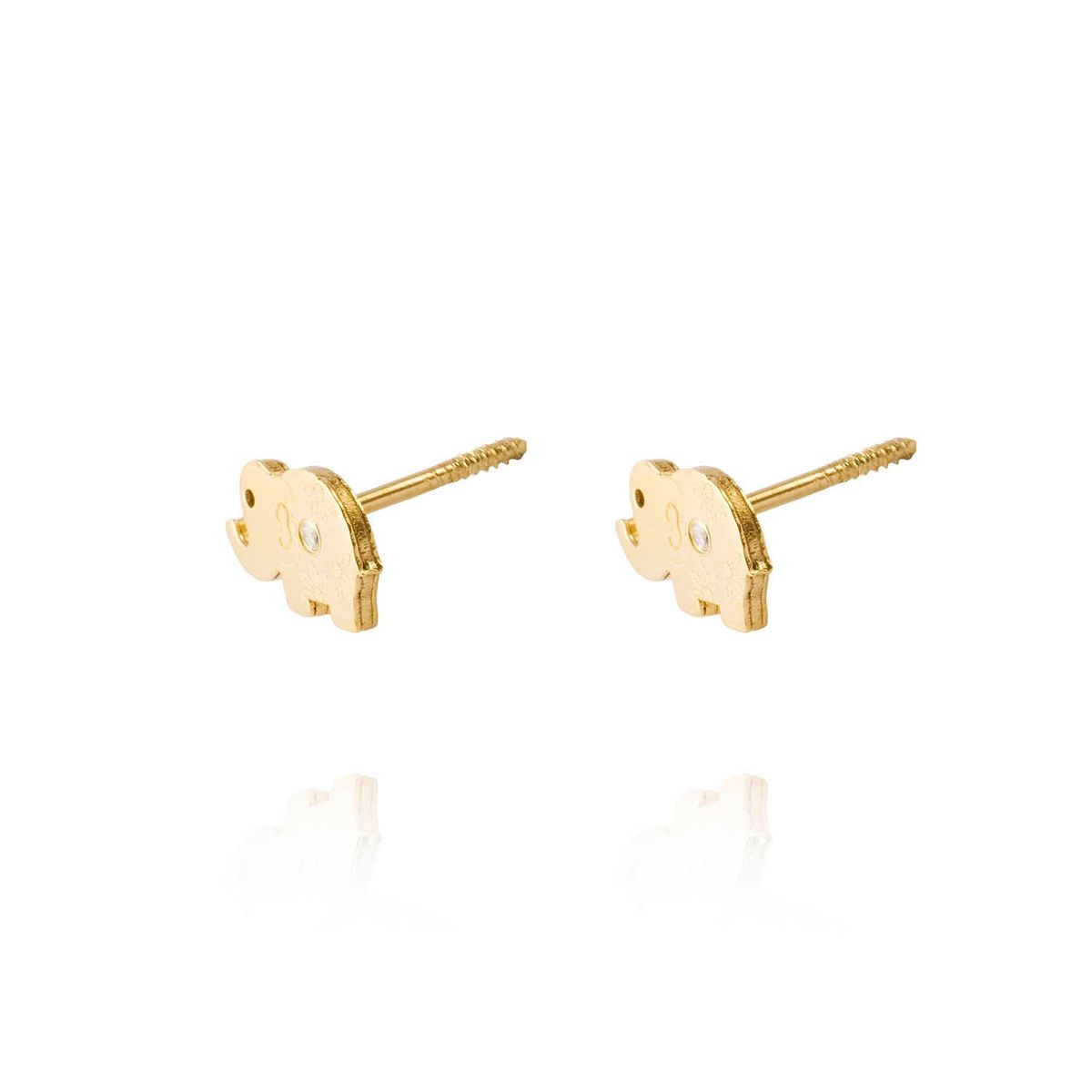 JB JOYAS BARON - Aros de Oro 18kt Elefante Figura