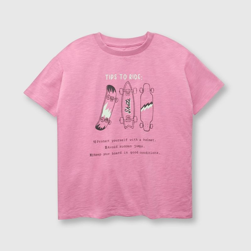 COLLOKY - Polera de niño skate fucsia (2 a 12 años) 10 10