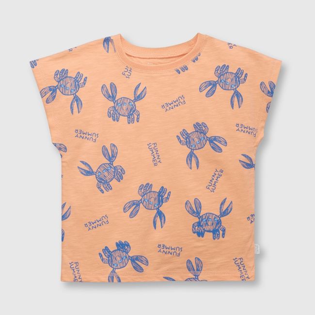 COLLOKY - Polera de bebé niño jaibas salmon (3 a 36 meses) 36 meses