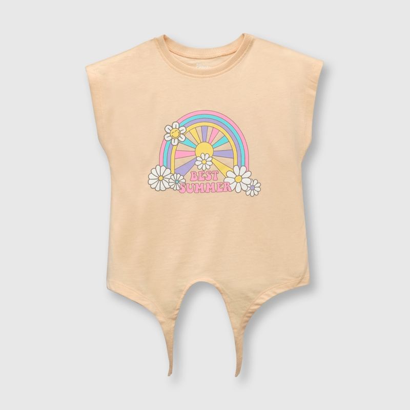 COLLOKY - Polera de bebé niña arcoiris damasco (3 a 36 meses) 36 meses