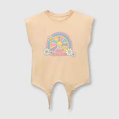 COLLOKY - Polera de bebé niña arcoiris damasco (3 a 36 meses) 36 meses
