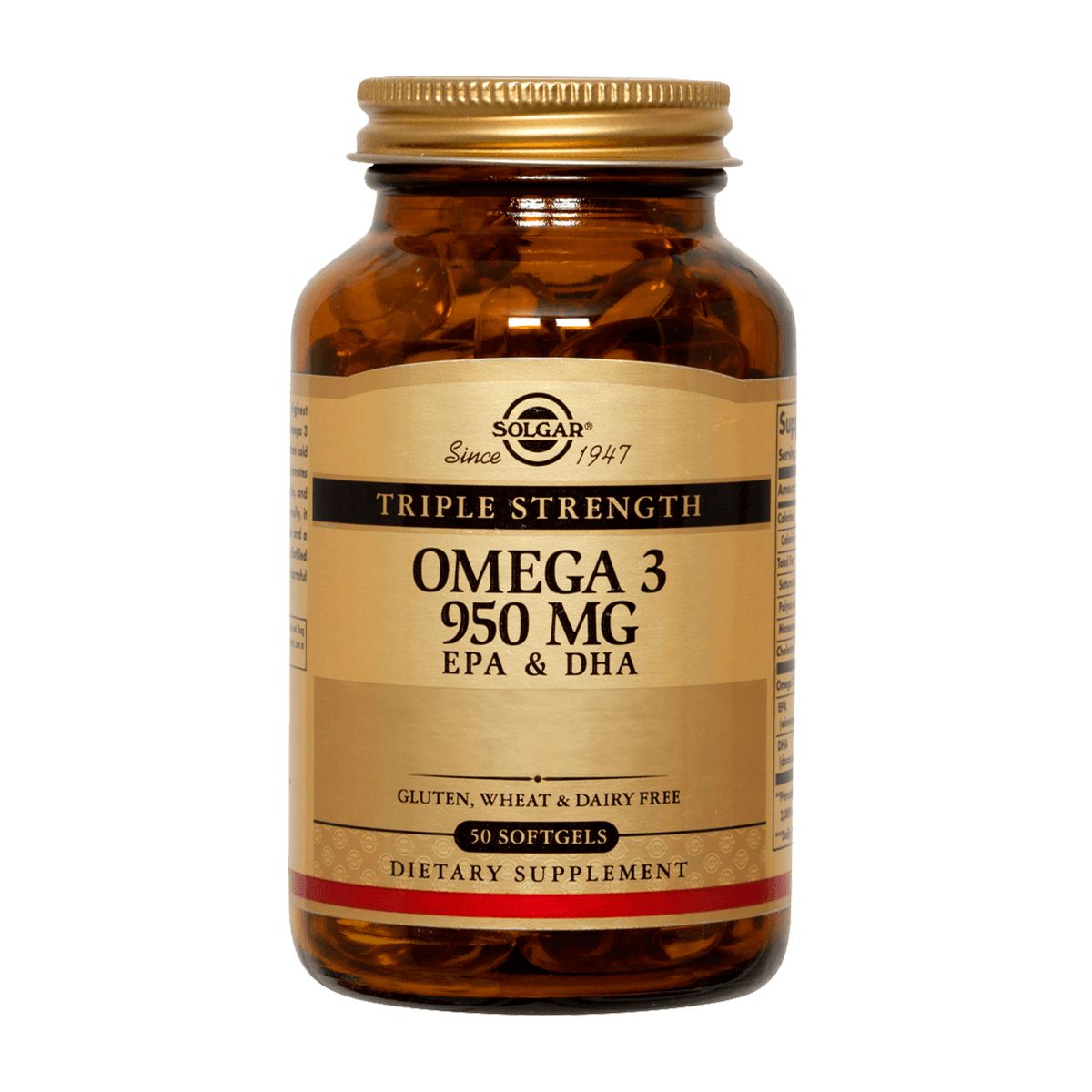SOLGAR - Omega 3 Triple Strength, 950 mg (50 soft)