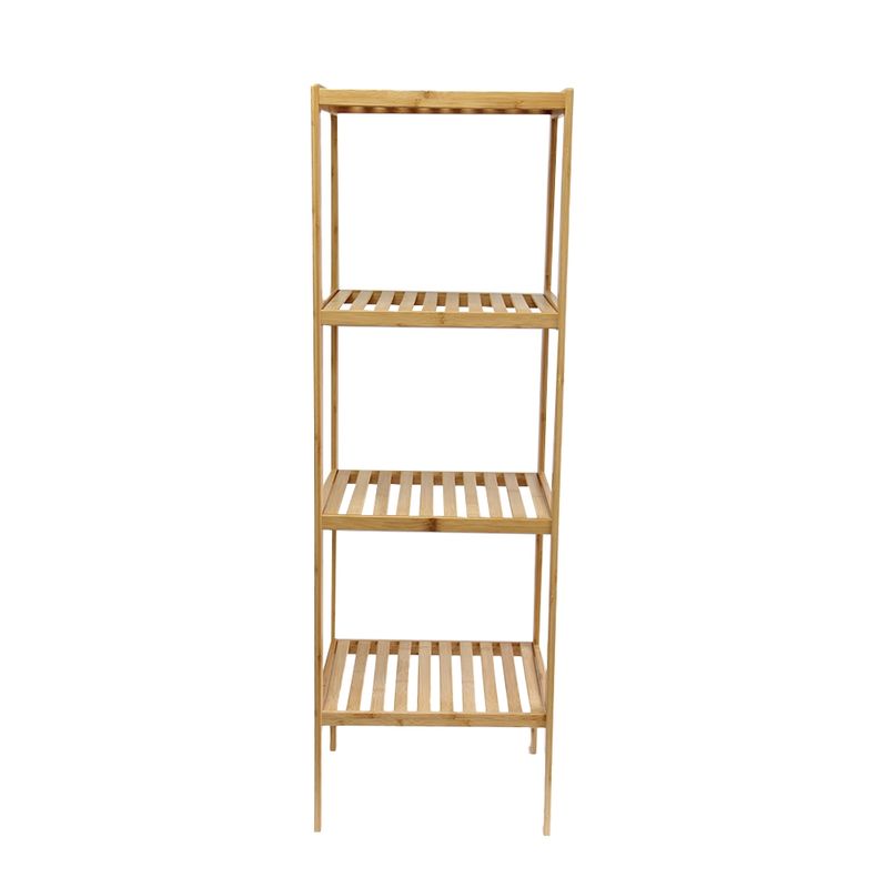 NEWTREE - Mueble Estante Repisa de Bambú 4 Pisos 36x33x110cm