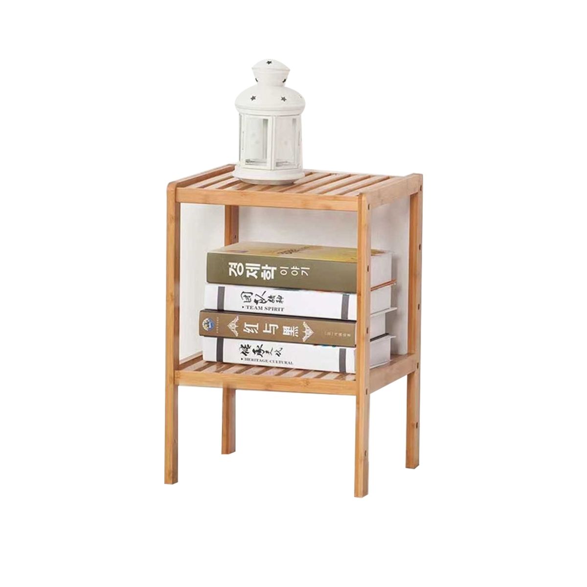 NEWTREE - Estante Repisa de Bambú 2 Pisos 36x33x50cm