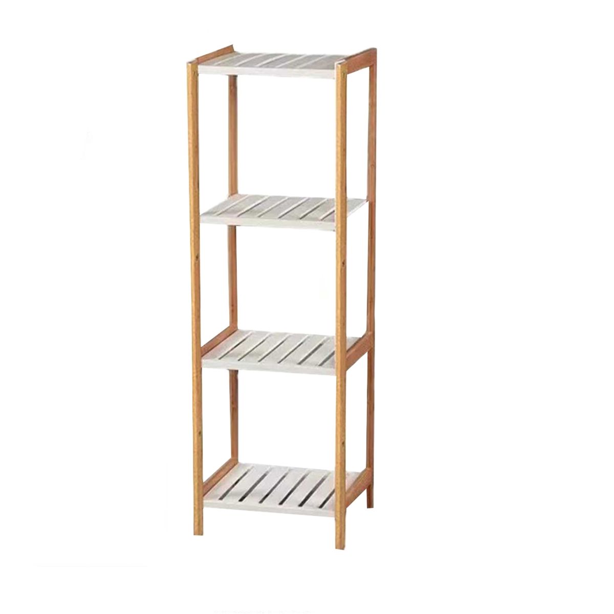 NEWTREE - Mueble Organizador Estante Repisa de Bambú 4 Niveles 40x30x110cm