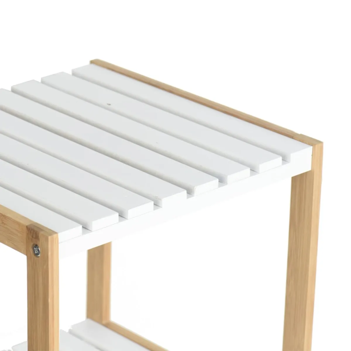 NEWTREE - Mueble Organizador Estante Repisa de Bambú 4 Niveles 40x30x110cm