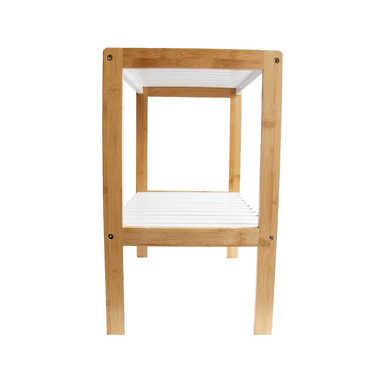 NEWTREE - Mueble Organizador Estante Repisa de Bambú 2 Niveles 40x30x50cm