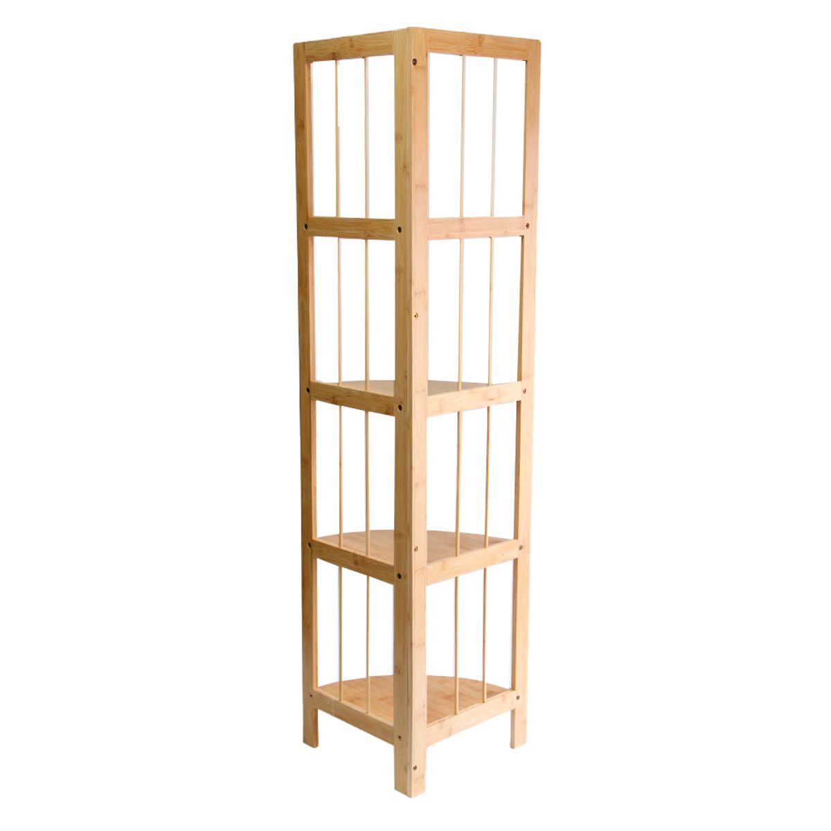 NEWTREE - Esquinero de Madera 4 Niveles 30x30x123cm